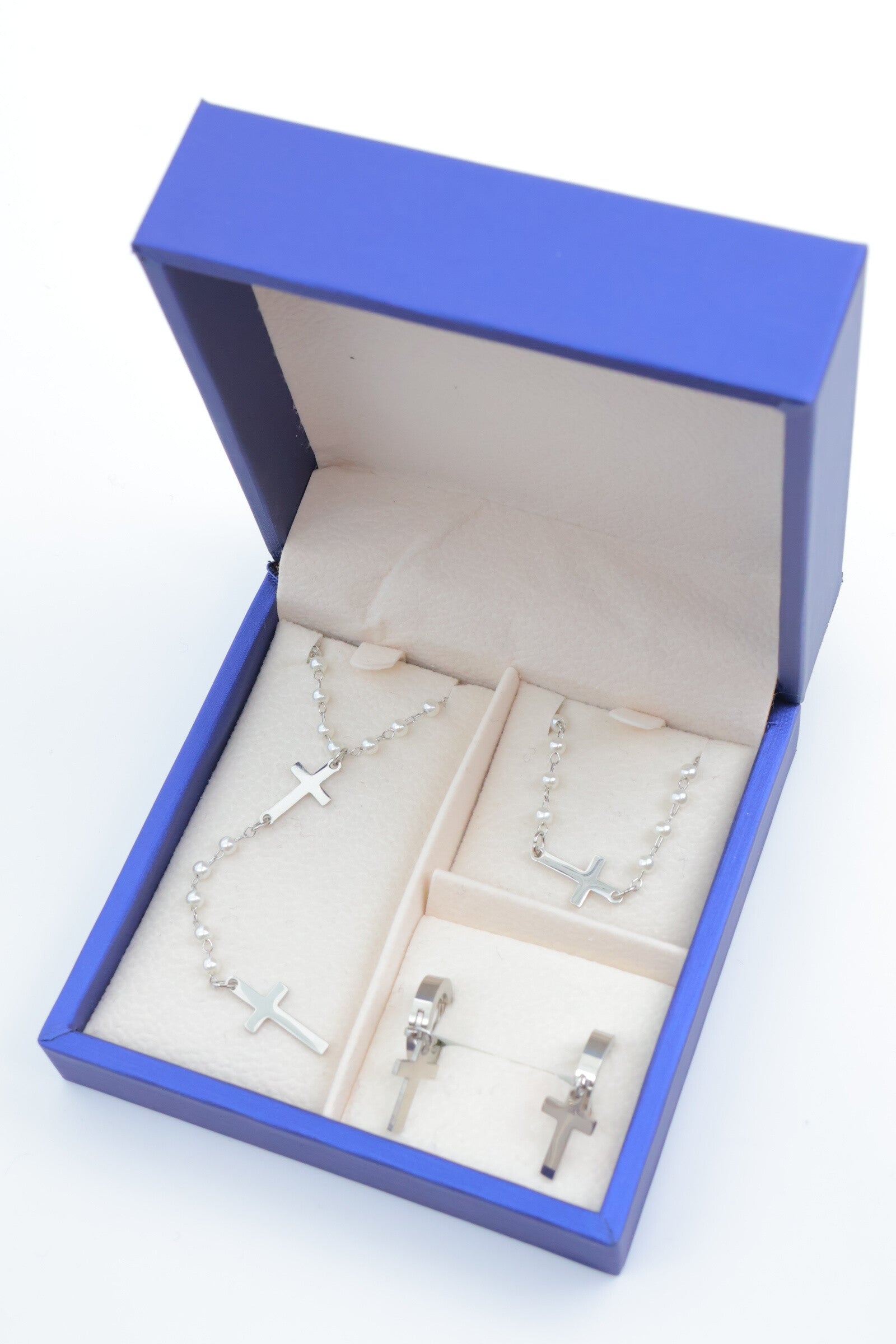 Parure de bijoux avec boîte en acier inoxydable - ARGENT