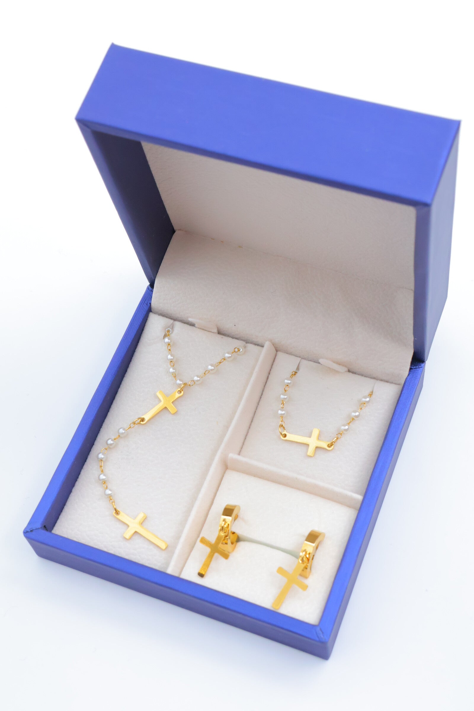 Parure de bijoux avec boîte en acier inoxydable - DORÉ