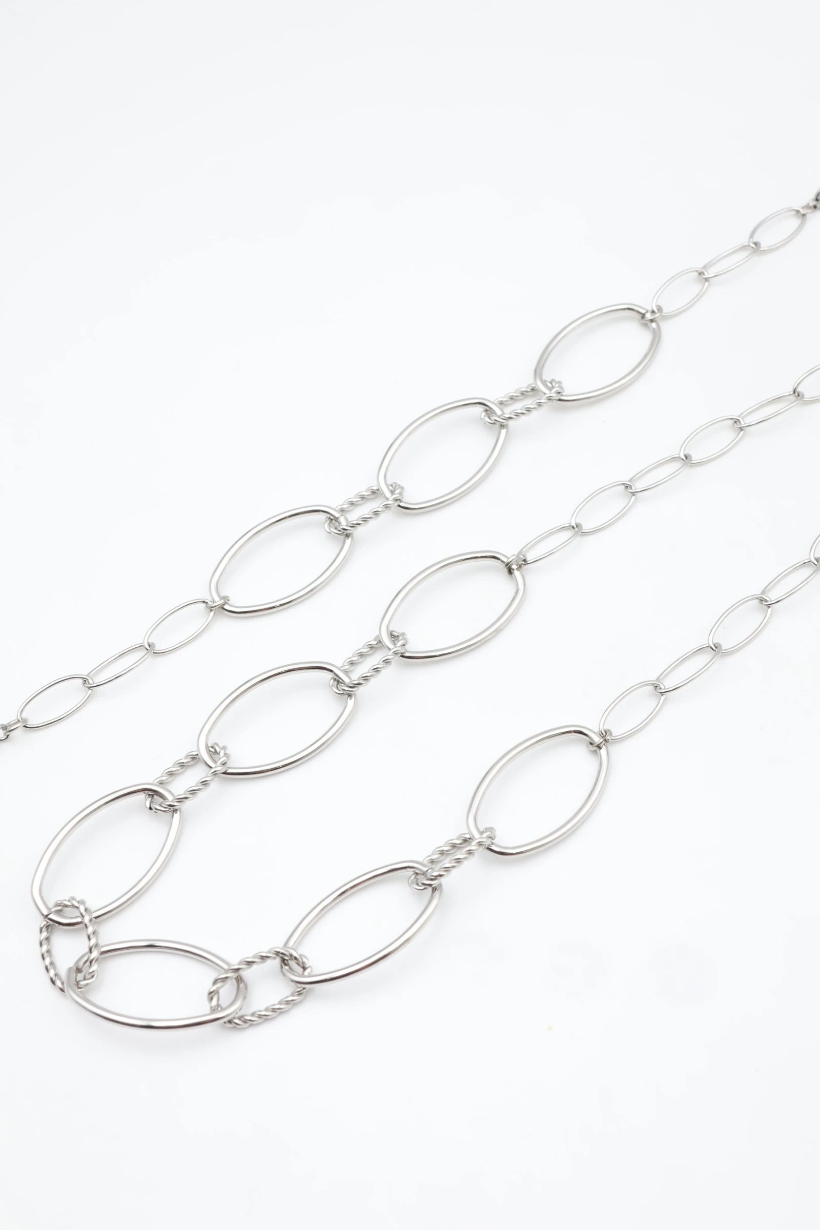 Parure de bijoux en acier inoxydable - ARGENT
