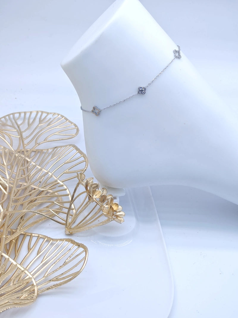 Chaîne de cheville en acier inoxydable - ARGENT