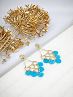 Boucles d'oreilles en acier inoxydable - BLEU