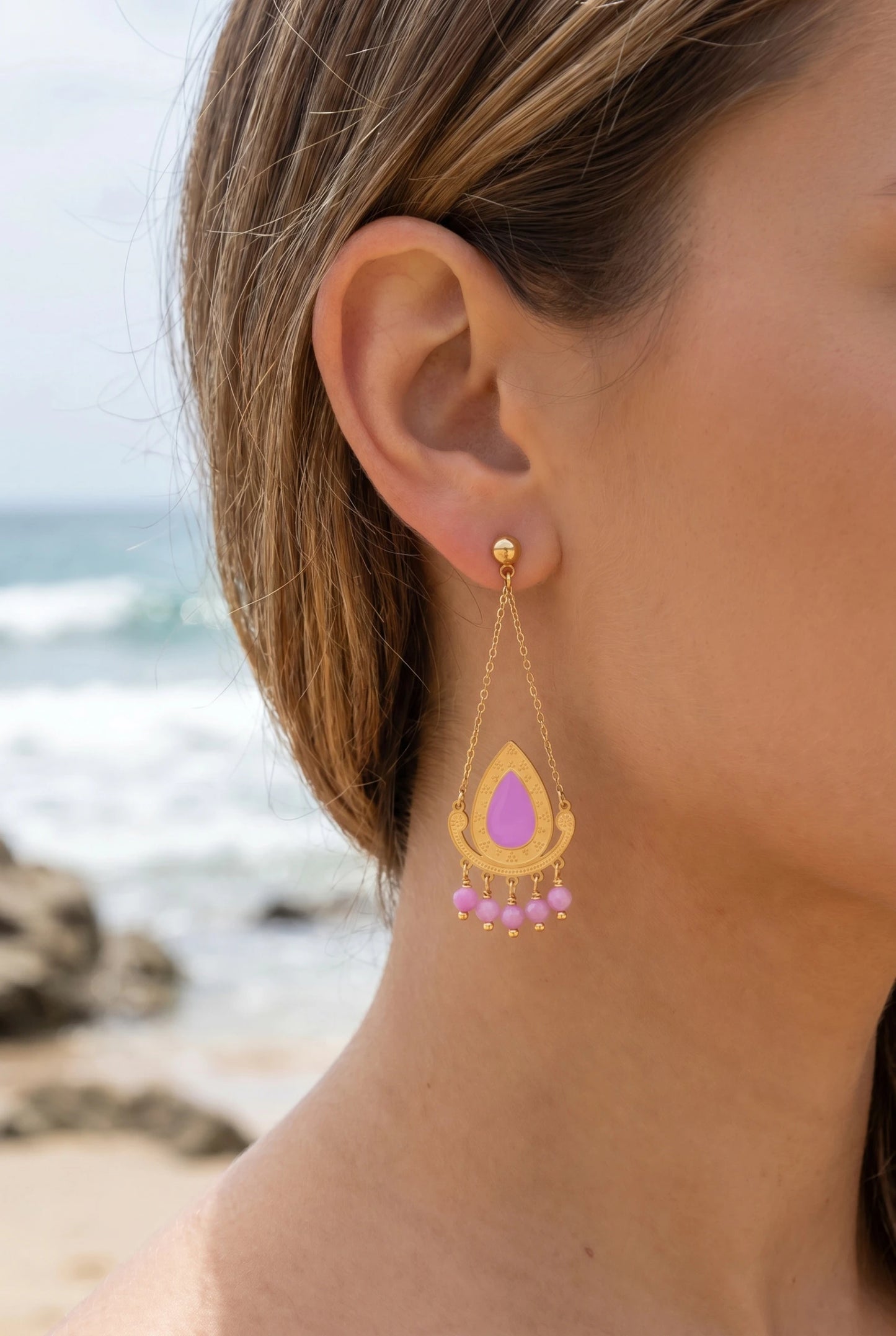 Boucles d’oreilles en acier inoxydable
