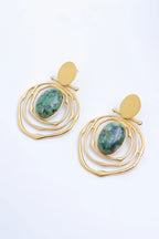 Boucles d'oreilles en acier inoxydable - VERT