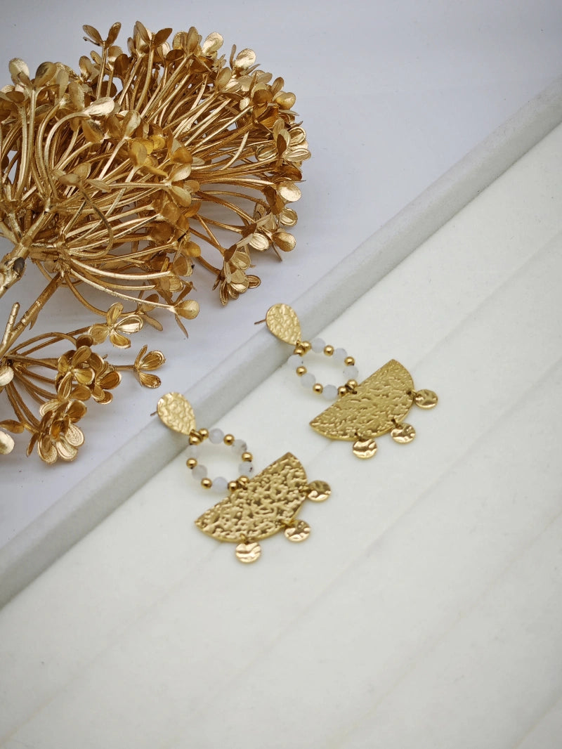 Boucles d'oreilles en acier inoxydable - BLANC