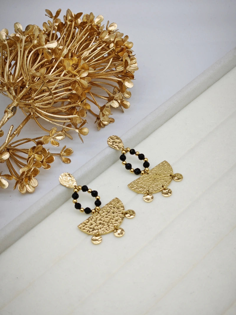 Boucles d'oreilles en acier inoxydable - NOIR
