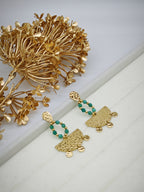 Boucles d'oreilles en acier inoxydable - VERT