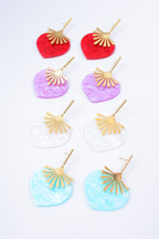 Boucles d'oreilles en acier inoxydable - BLANC