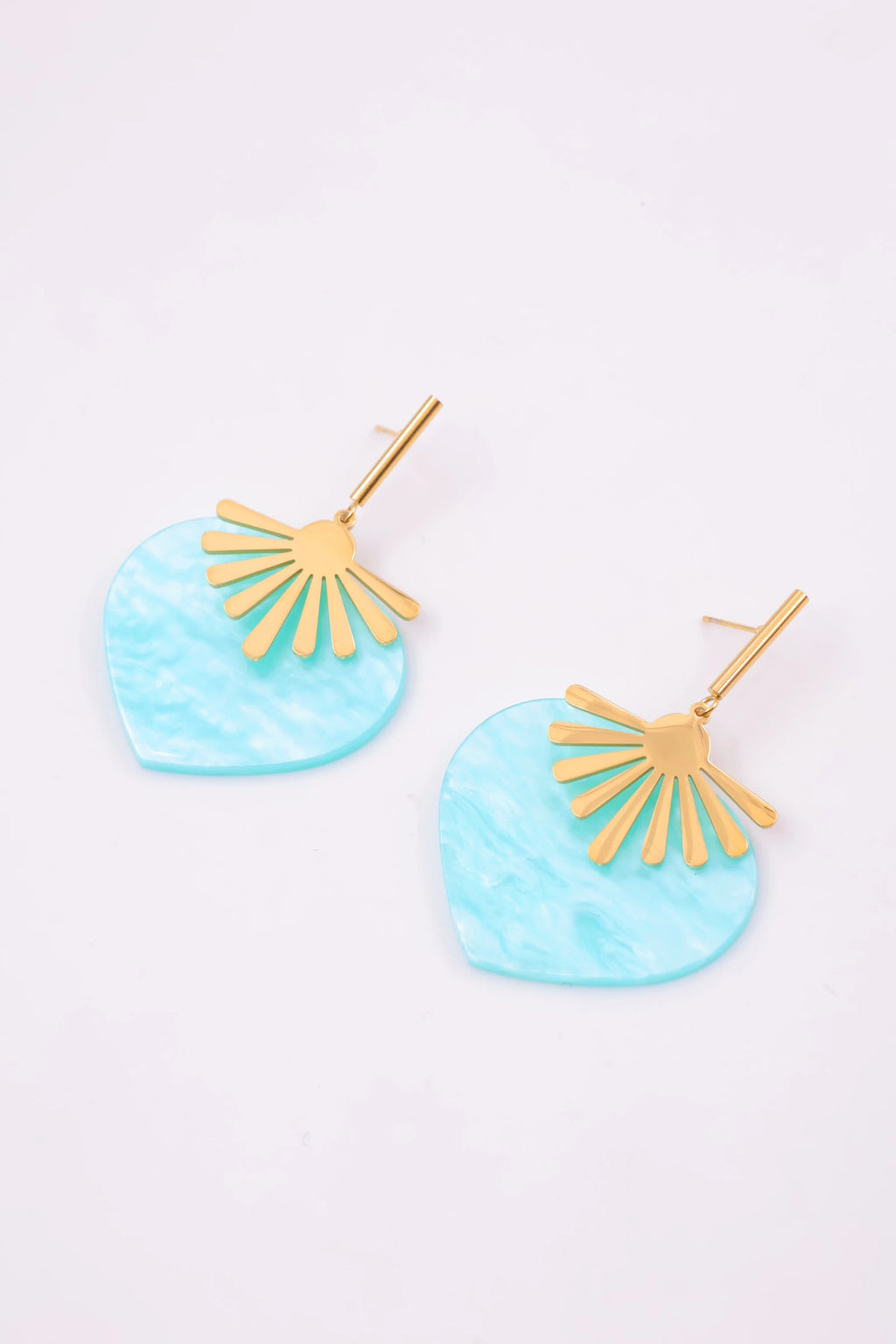 Boucles d'oreilles en acier inoxydable - BLEU