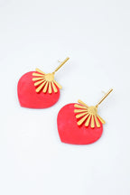 Boucles d'oreilles en acier inoxydable - ROUGE