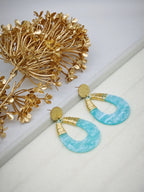 Boucles d'oreilles en acier inoxydable - BLEU