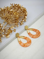 Boucles d'oreilles en acier inoxydable - ORANGE
