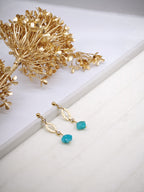 Boucles d'oreilles en acier inoxydable - BLEU