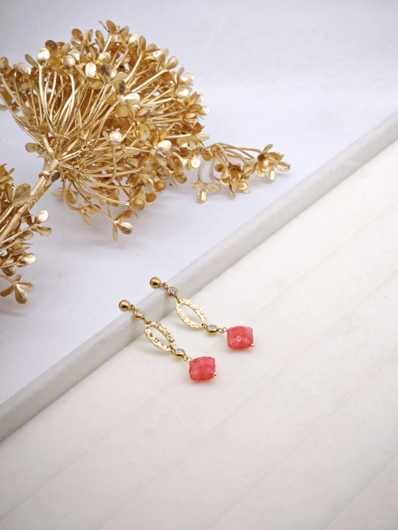 Boucles d'oreilles en acier inoxydable - CORAIL