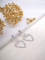 Boucles d'oreilles en acier inoxydable - ARGENT