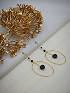 Boucles d'oreilles en acier inoxydable - NOIR