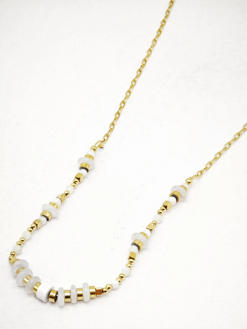 Collier en acier inoxydable - BLANC