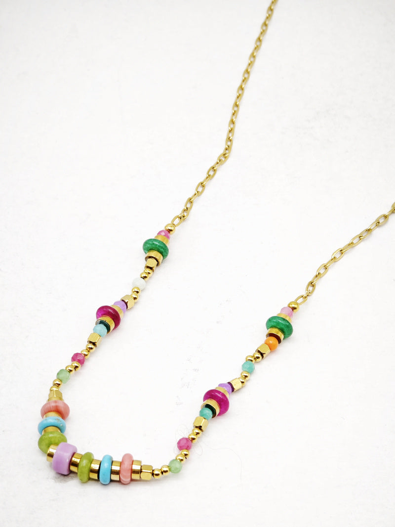 Collier en acier inoxydable - MULTICOLORE