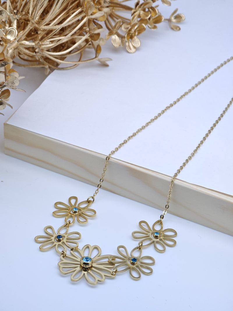 Collier en acier inoxydable - BLEU