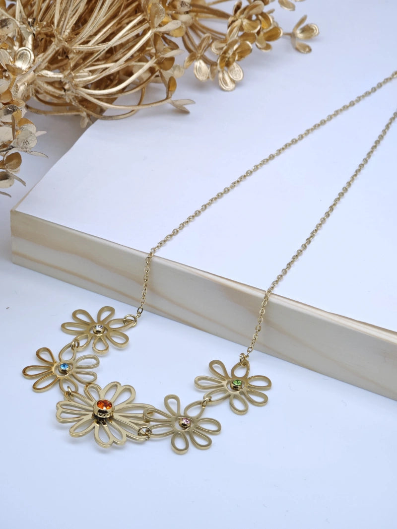 Collier en acier inoxydable - MULTICOLORE