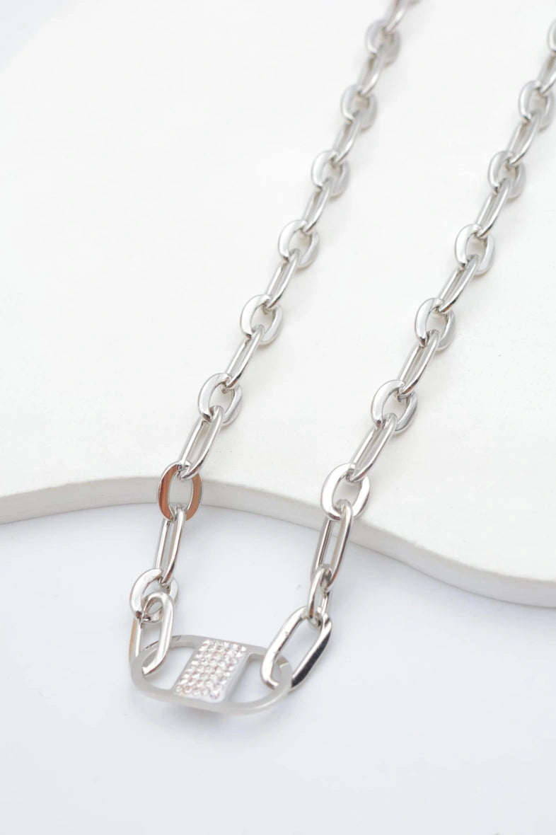 Collier en acier inoxydable - ARGENT