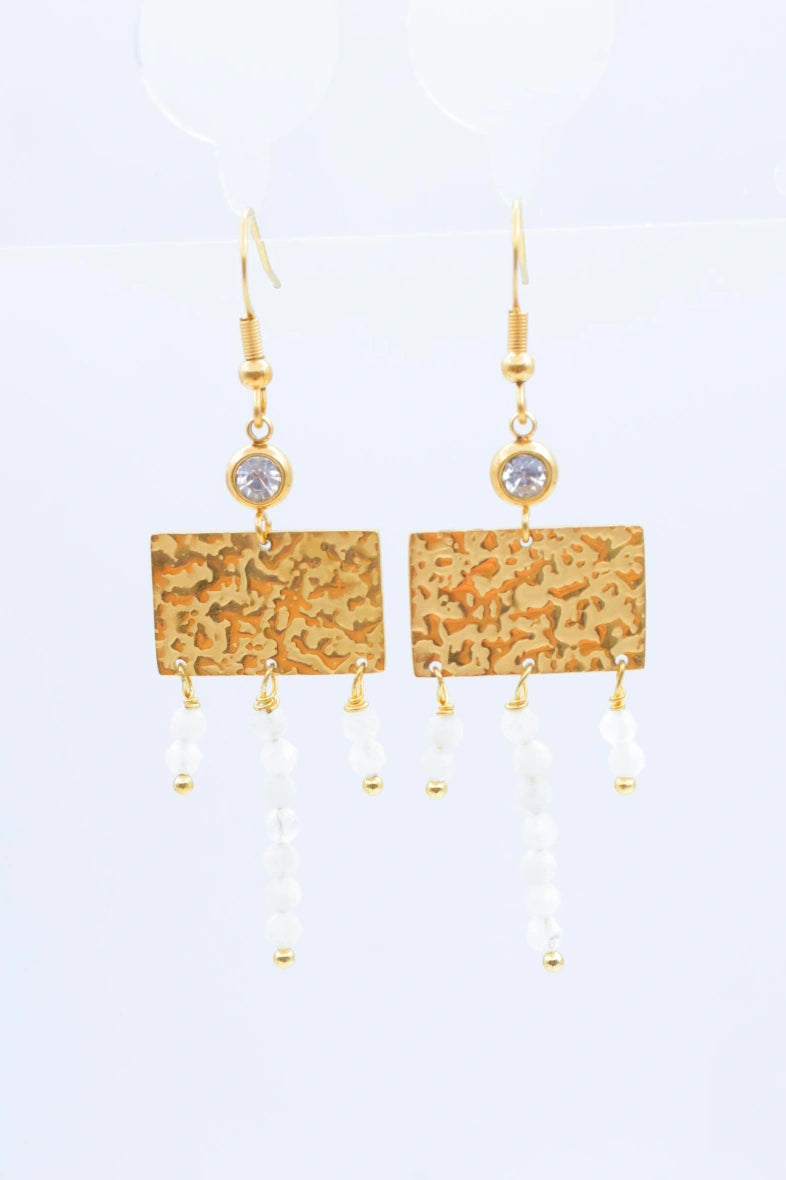 Boucles d'oreilles en acier inoxydable - BLANC