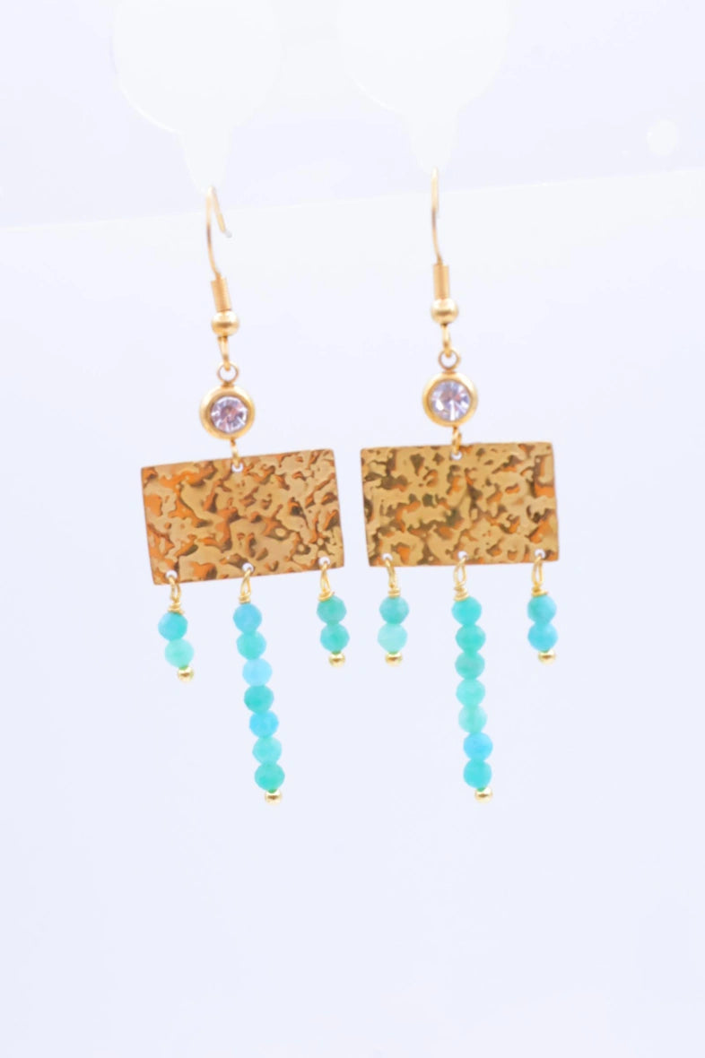 Boucles d'oreilles en acier inoxydable - BLEU