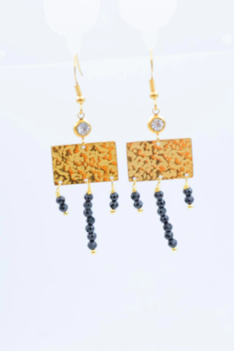 Boucles d'oreilles en acier inoxydable - NOIR