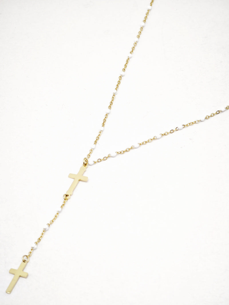 Collier en acier inoxydable - BLANC