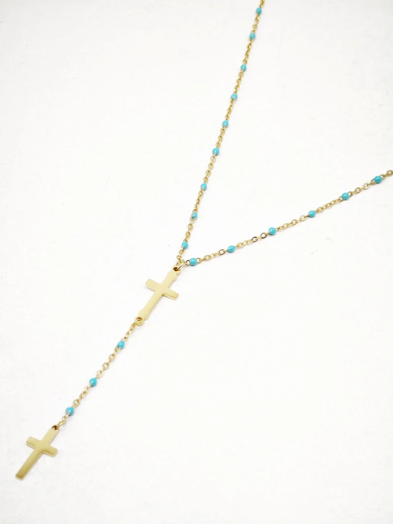 Collier en acier inoxydable - BLEU