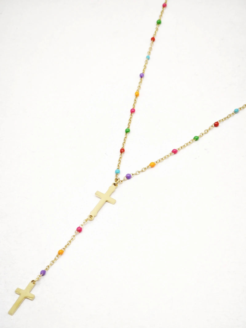 Collier en acier inoxydable - MULTICOLORE