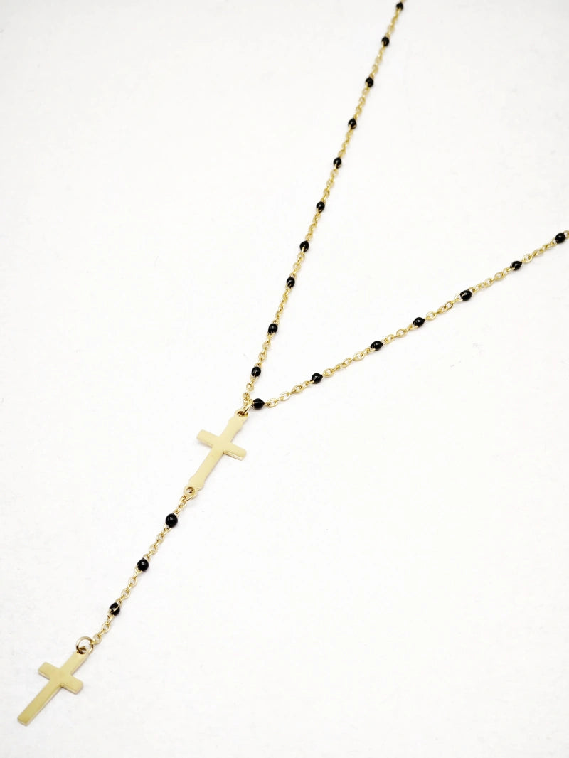 Collier en acier inoxydable - NOIR