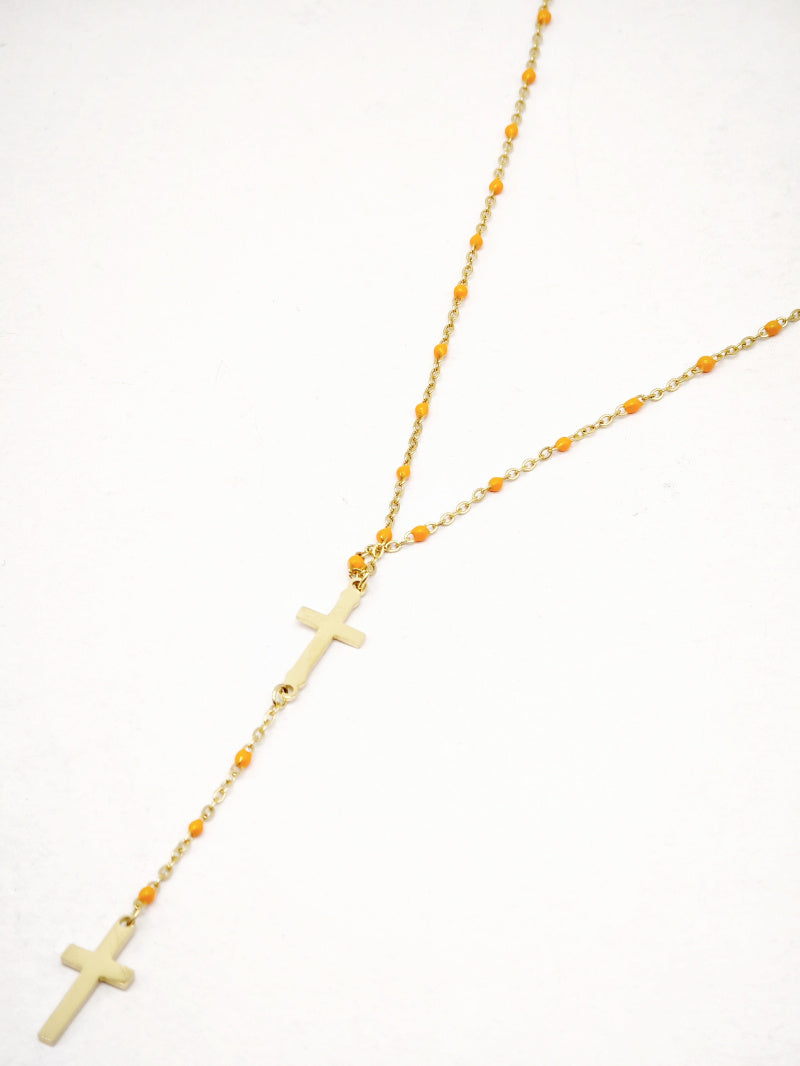 Collier en acier inoxydable - ORANGE