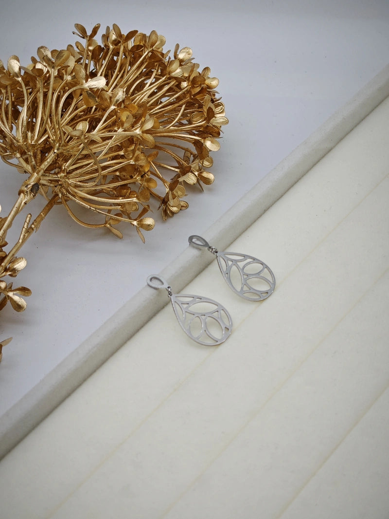 Boucles d'oreilles en acier inoxydable - ARGENT