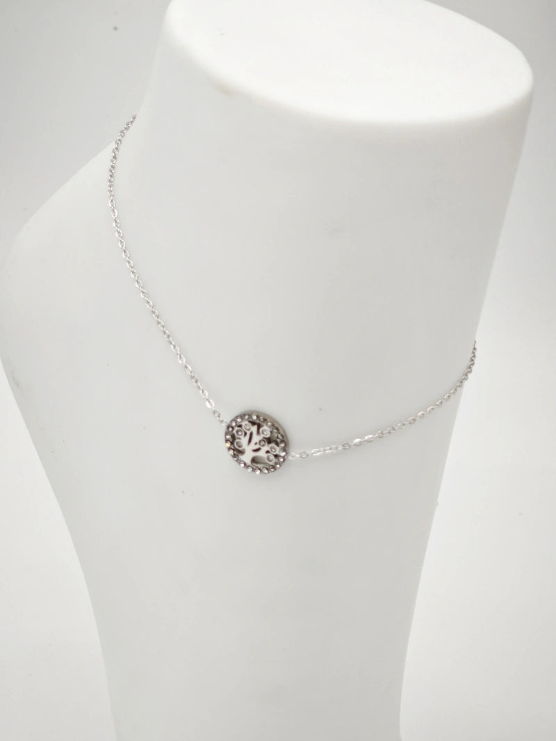 Chaîne de cheville en acier inoxydable - ARGENT