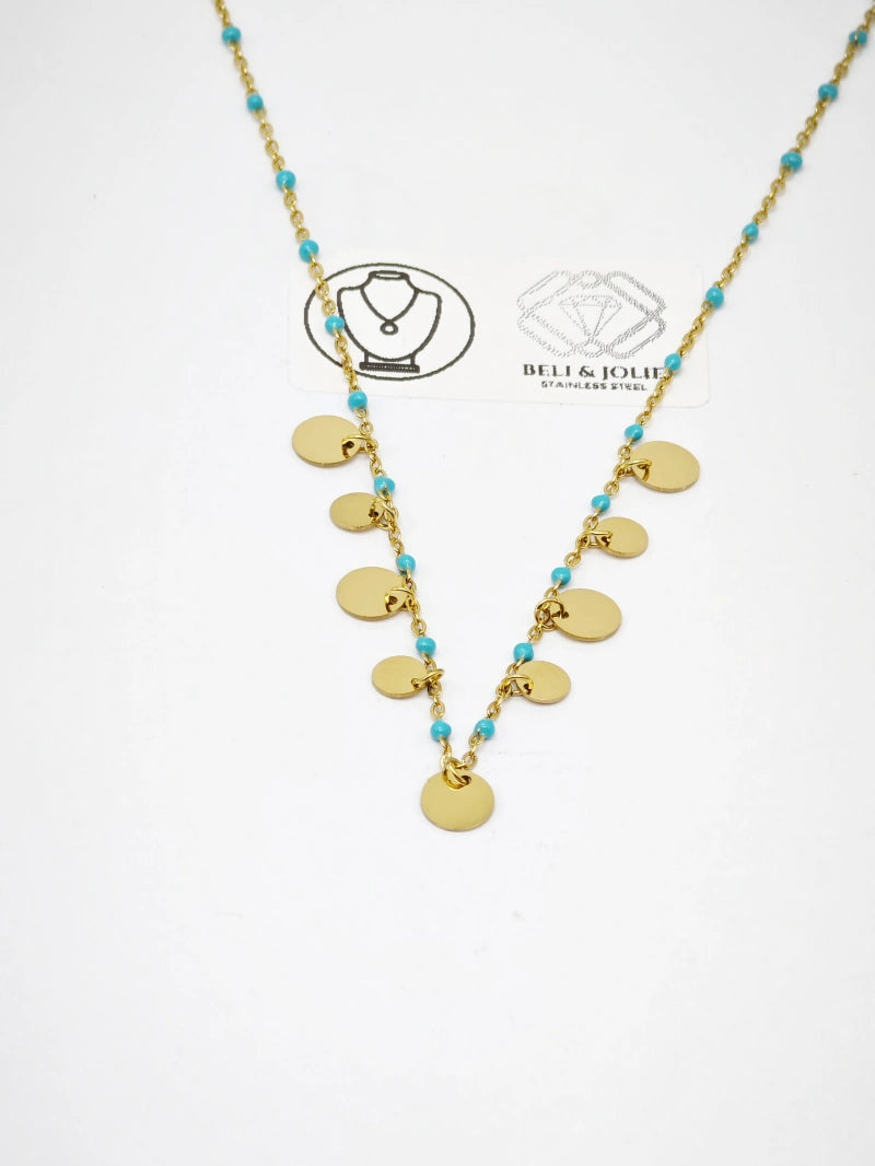 Collier en acier inoxydable - BLEU