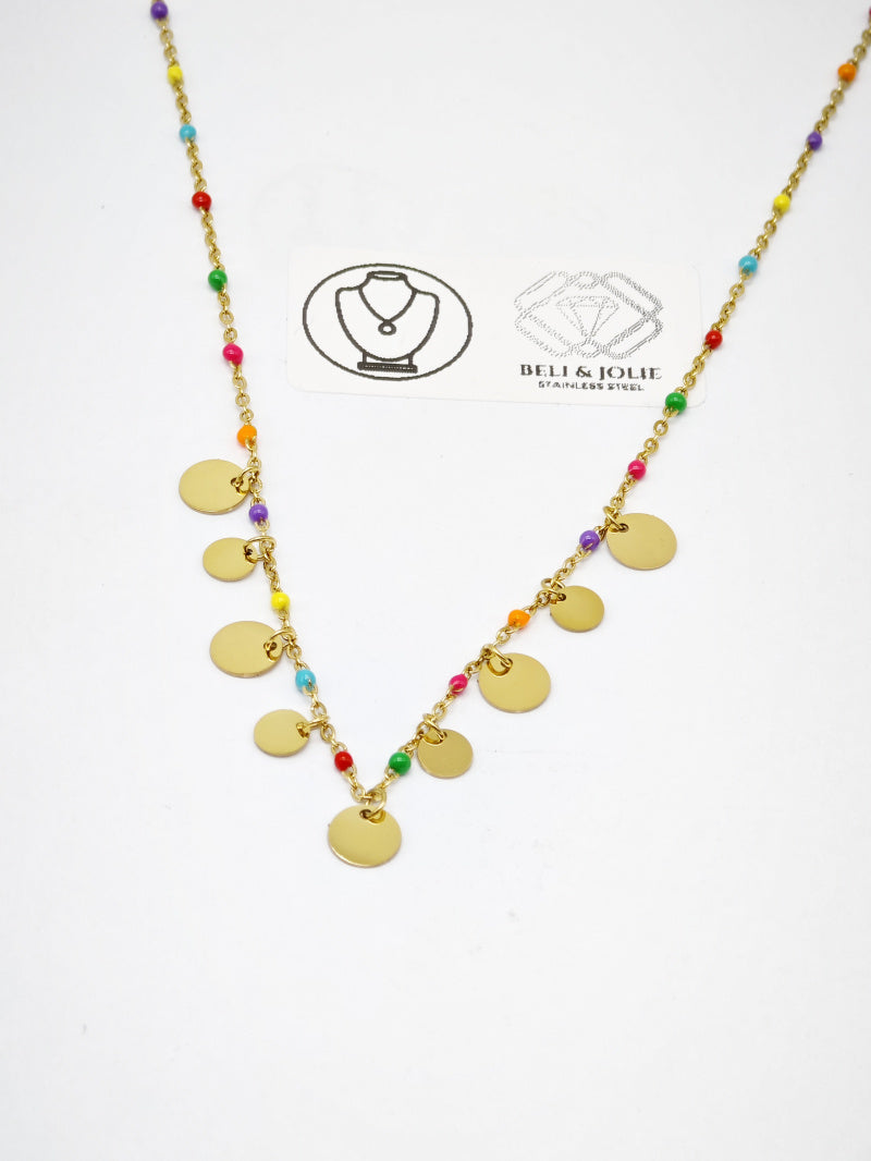 Collier en acier inoxydable - MULTICOLORE