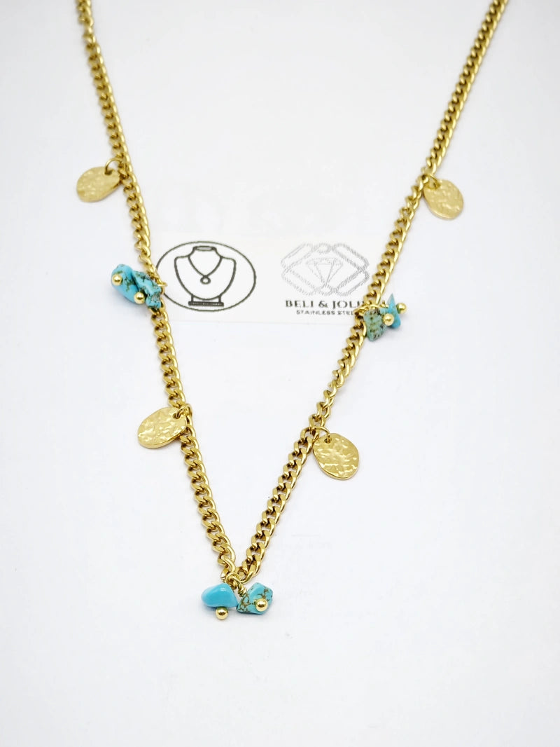Collier en acier inoxydable - BLEU