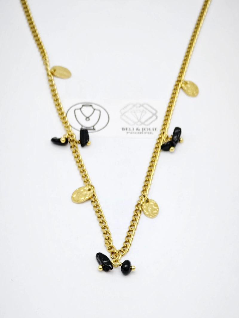 Collier en acier inoxydable - NOIR