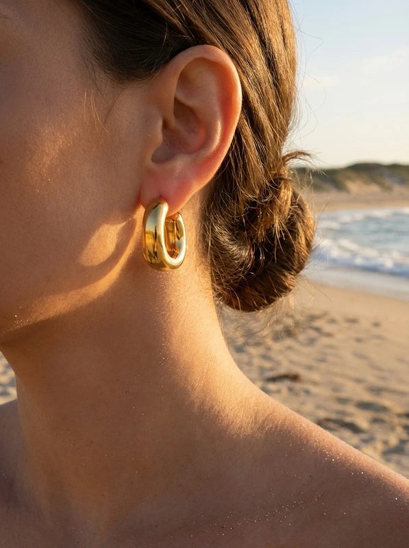 Boucles d’oreilles en acier inoxydable