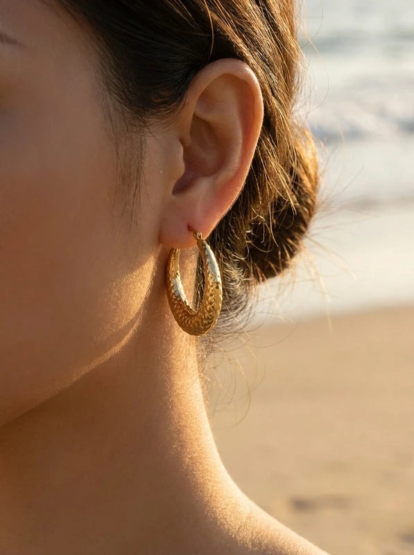 Boucles d’oreilles en acier inoxydable