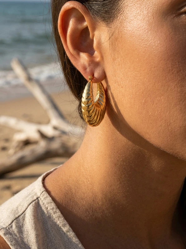 Boucles d’oreilles en acier inoxydable