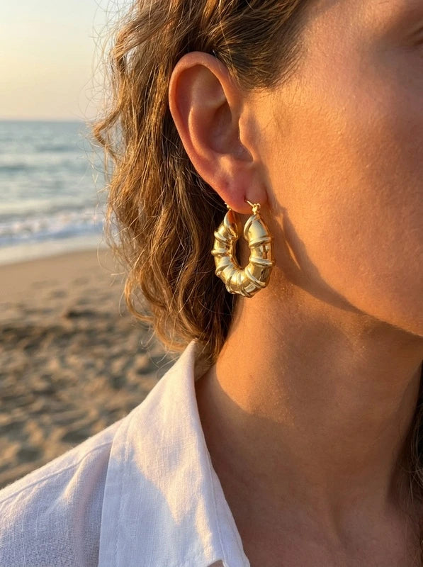 Boucles d’oreilles en acier inoxydable