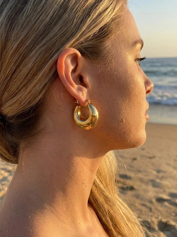 Boucles d’oreilles en acier inoxydable