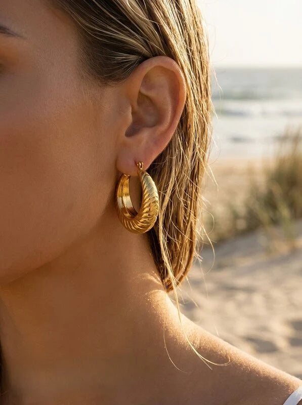 Boucles d’oreilles en acier inoxydable