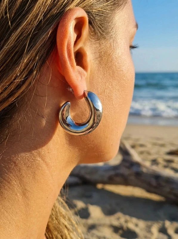 Boucles d’oreilles en acier inoxydable