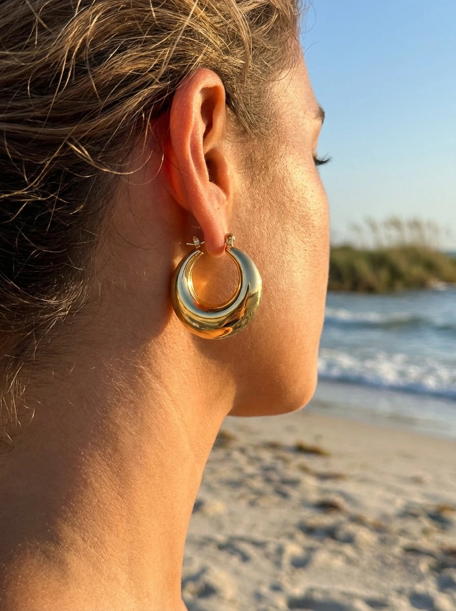 Boucles d’oreilles en acier inoxydable