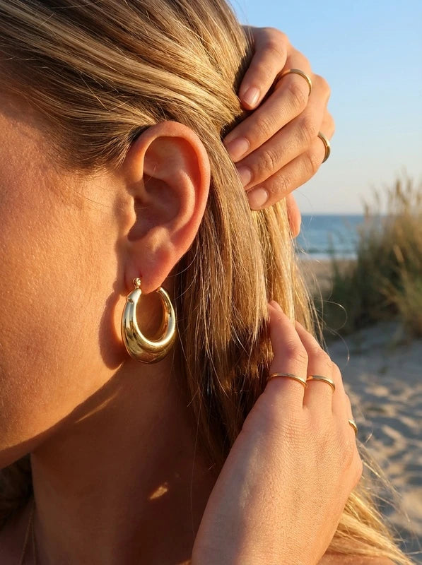 Boucles d’oreilles en acier inoxydable