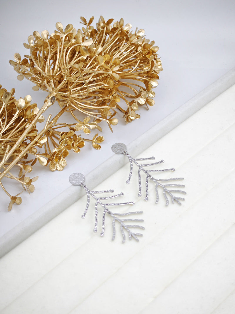 Boucles d'oreilles en acier inoxydable - ARGENT