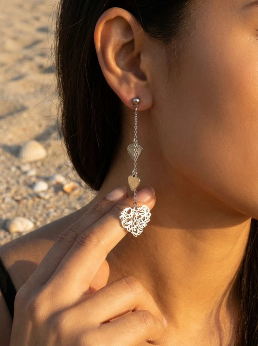 Boucles d’oreilles en acier inoxydable