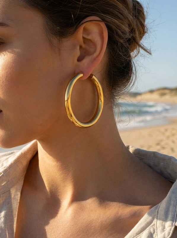 Boucles d’oreilles en acier inoxydable